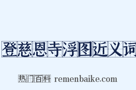 登慈恩寺浮图近义词是什么意思的图片